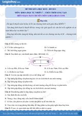 Đề thi giữa kì 2 KHTN 7 Chân trời sáng tạo - Đề số 1